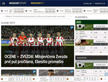 Tablet Screenshot of mozzartsport.com